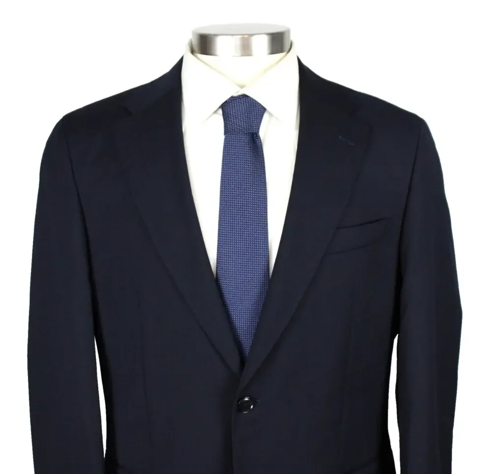 Hugo Boss Hutson Sport Coat 42 R Mens Regular Fit Dark Blue Stretch Wool Blazer